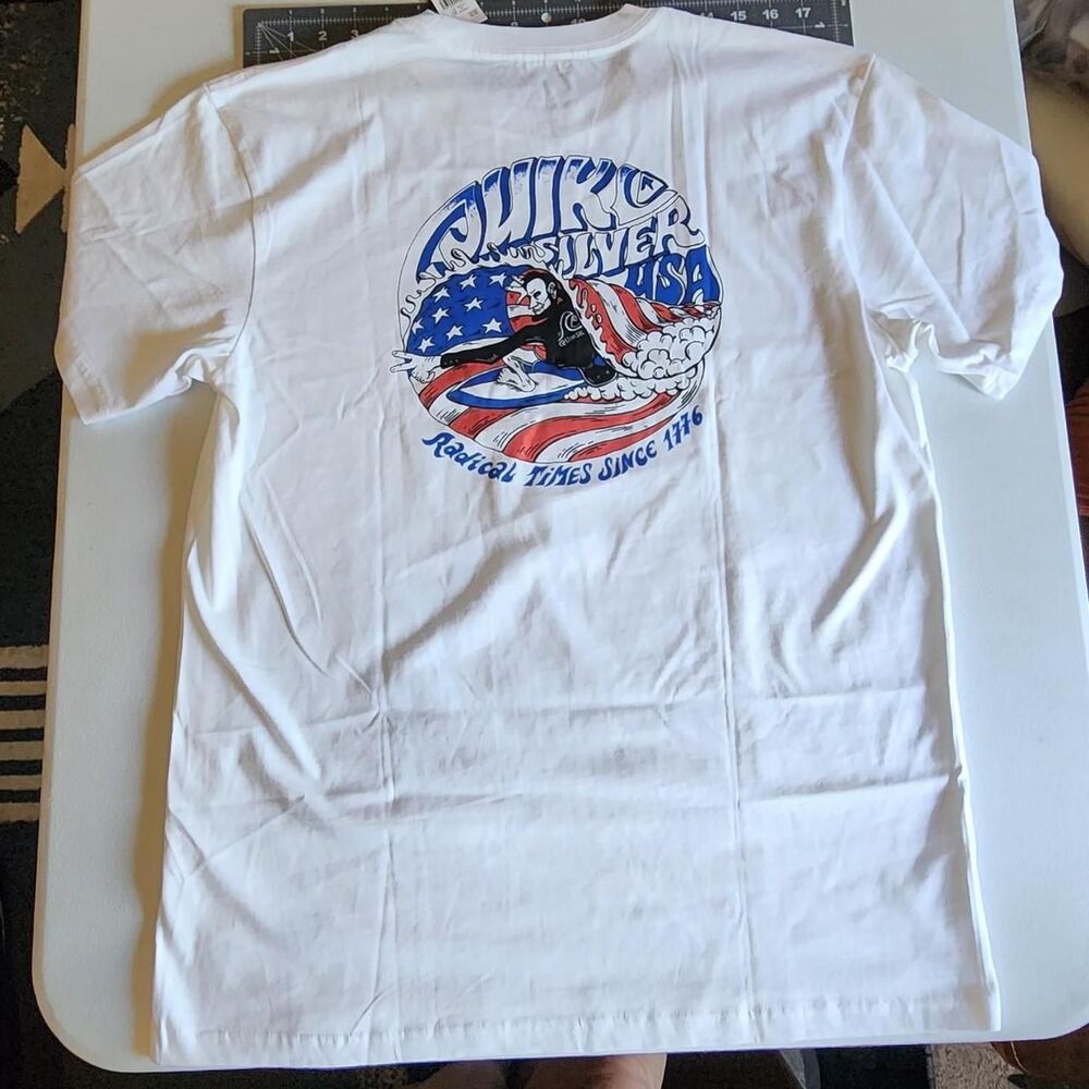 Quiksilver Men's White T-shirt